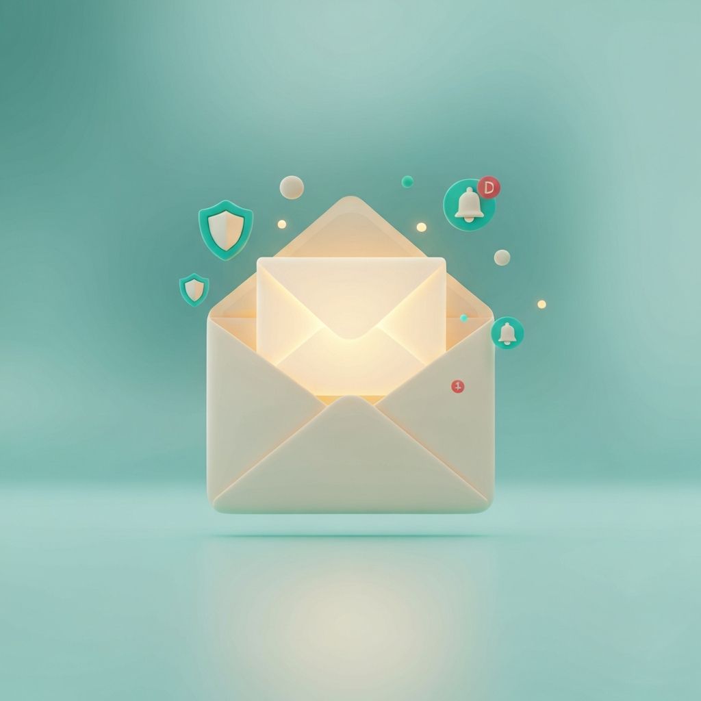 Ilustracija email newslettera sa zaštitnim elementima