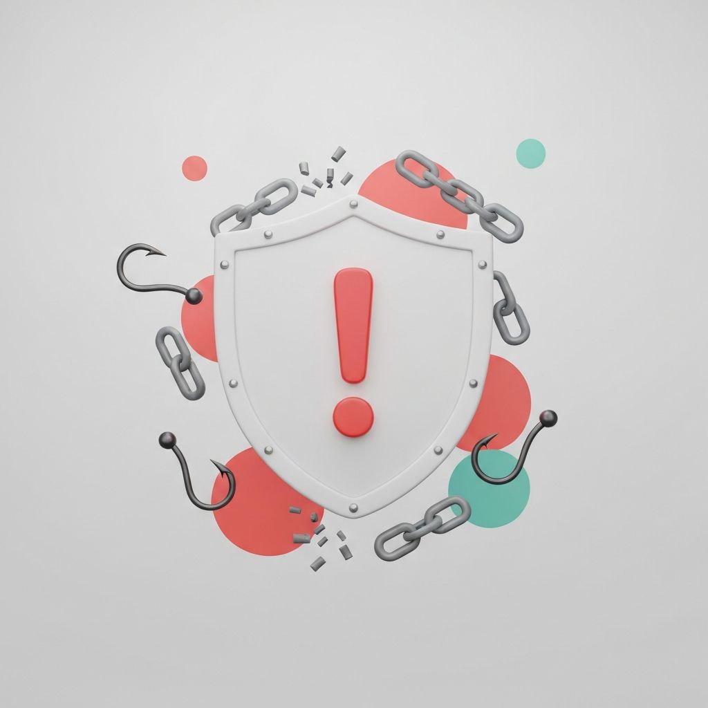 Upozorenje na kripto prevare - štit sa znakom upozorenja